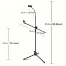 Soporte ajustable para micrófono de teléfono y tableta - Tripode flexible con rotación de 360 grados, se adapta a dispositivos de 4,7" a 12", ideal para transmisiones en vivo y grabación de música, material de hierro negro