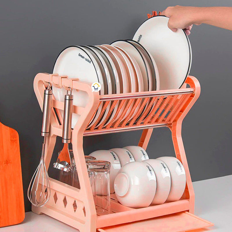 Escurridor Platos Locero 2 Niveles Organizador Tazas Vasos COCI124