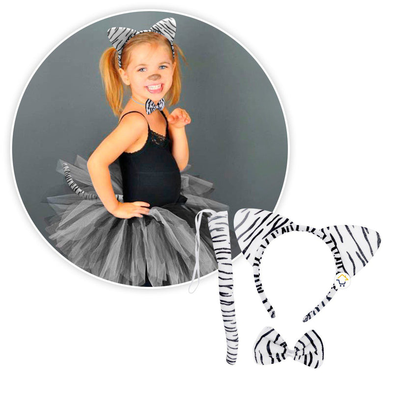 Kit Accesorios Cebra Disfraz Halloween Fiesta Disfraces OD523