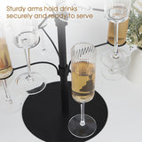 Soporte de vaso de vidrio elegante estilo europeo, estante de vaso de hierro, exhibición de vasos colgados al revés, centro de mesa decorativo para restaurante o establecimiento, soporte de vaso.