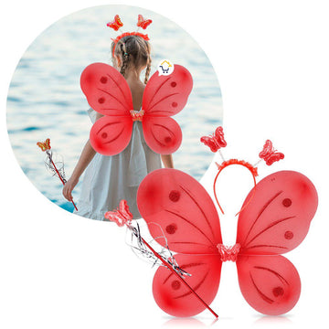 Disfraz Mariposa Hada Alas Diadema Varita Halloween OD500