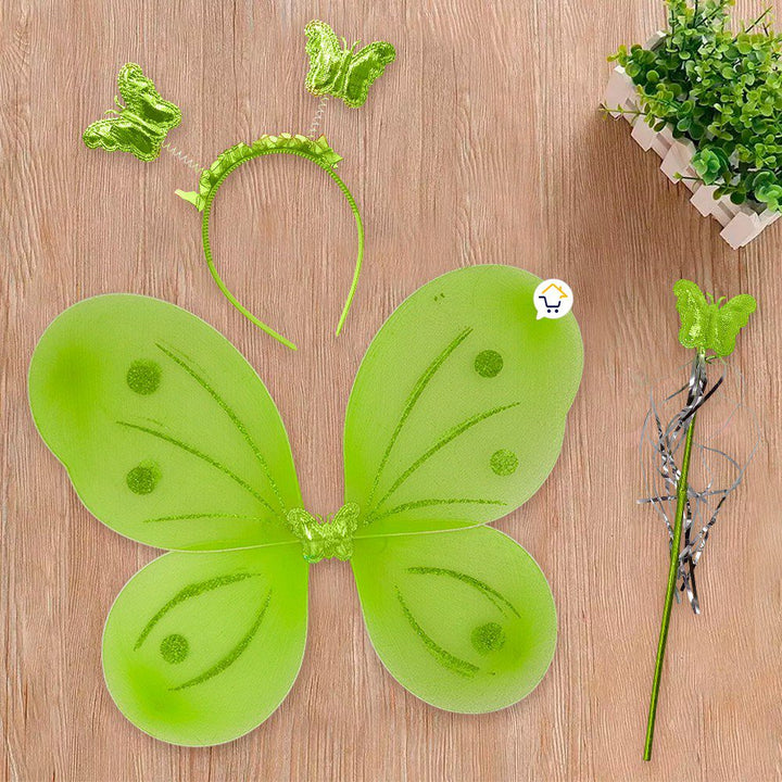 Disfraz Mariposa Hada Alas Diadema Varita Halloween OD500