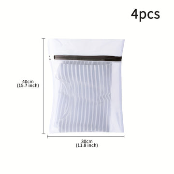 4 piezas de bolsas de malla para ropa con cremalleras, bolsas de almacenamiento para viajes, especialmente diseñadas para lavadoras, bolsas de lavandería para ropa exquisitas y resistentes a la deformación para camisas, sujetadores, calcetines, ropa inte