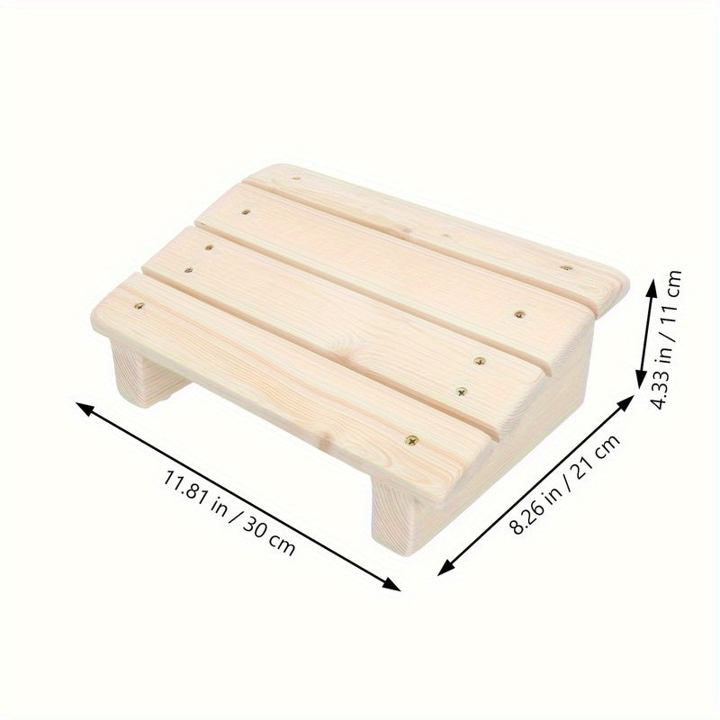 1pc Reposapiés de Madera Inclinado para Escritorio, Taburete de Oficina 29.95X20.96X10.97cm
