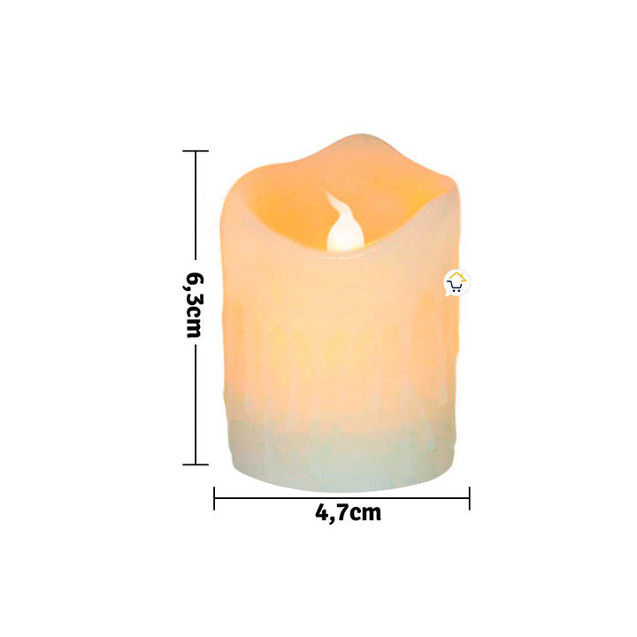 Vela LED Pequeña Efecto Real Cera Parafina WP17043-1