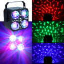 1PC Bola mágica de luz disco RGB con carcasa metálica, karaoke estroboscópico controlado por voz para DJ, entretenimiento interior, adecuada para iluminación de escenario, decoración de Navidad y regreso a clases [con control remoto, sin batería]