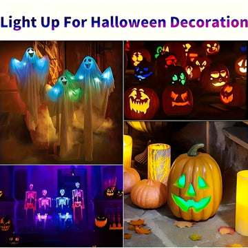 4 luces decorativas LED, luces ambientales recargables por USB, luces neónicas RGB con control remoto, adecuadas para coches, motocicletas, camiones, bicicletas, hogares y más luces decorativas versátiles.