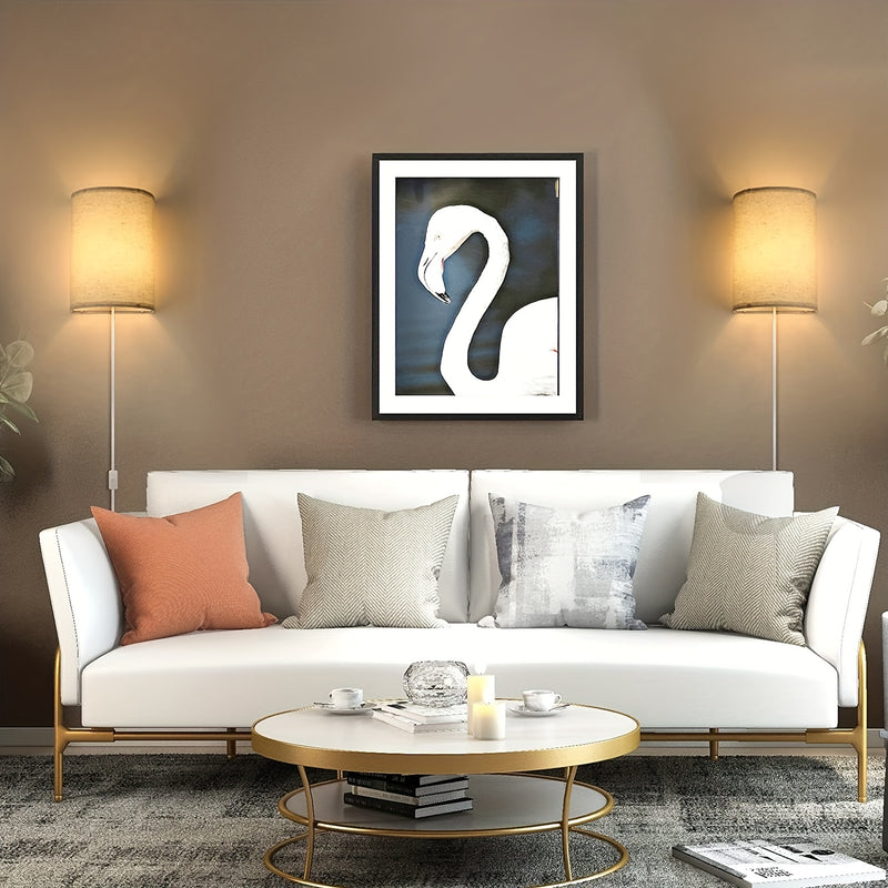 2 apliques de pared modernos de lino con interruptor de encendido/apagado, apliques de metal semiincrustados para dormitorio y sala de estar - Lámparas de pared de bajo consumo, accesorio de iluminación para el hogar