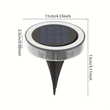 4 luces solares para entierro en tierra, decoración de jardín de patio al aire libre con disposición de pasos solares, luces de enchufe para césped, luces de escaleras