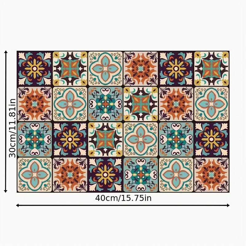 1 ud., Alfombrilla de Secado Rápido para Utensilios de Cocina Estilo Bohemio con Diseño Floral Antideslizante y Bandeja Absorbente para Máquina de Café y Tetera, Tapete de Limpieza de Fibra Ultrafina