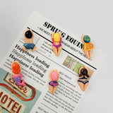 6 Imanes de Nevera Mujer Nadando, Decoración Navideña para Verano y Playa, Accesorios para Pizarra Blanca y Lavavajillas, Adhesivos Duraderos para Hogar