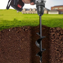 1 pieza de taladro de jardín de acero negro con cabeza espiral hexagonal - 1,69" x 8,66" acero frío, duradero y eficiente, fácil instalación para jardín, patio, paisajismo, jardinería, accesorio de herramienta al aire libre, diseño espiral, construcción