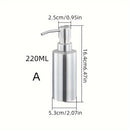 Botella de dispensador vacía de acero inoxidable, botella de dispensador recargable con bomba para loción, gel de ducha, champú y acondicionador, accesorios de baño de hotel