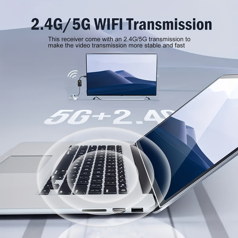 Modelo MTR1 PLUS con todas las funciones, transmisor y receptor sin varillas de alta definición 1080P, paquete de transmisión extendida HD, alcance abierto de 50 metros/165 pies, no solo soporta transmisión punto a punto, sino también es adecuado para re