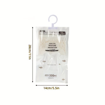 Bolsa Absorbente de Humedad Montada en la Pared, Bolsa Absorbente de Humedad y Anti-moho para Deshumidificación, Desecante, Anti-moho Adecuado para Armarios y Guardarropas - Bolsa de Deshumidificación Reutilizable Adecuada para Deshumidificación en Dormi