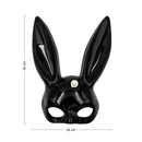 Mascara Conejo Negro Mujer Sexy Media Cara Halloween Accesorio Disfraz PG395N