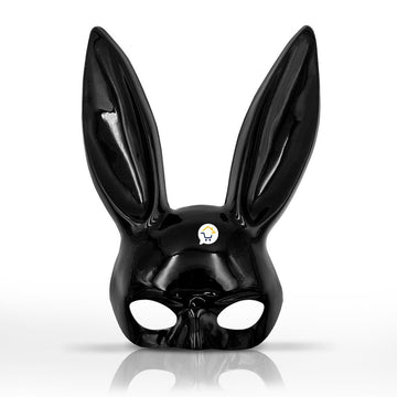 Mascara Conejo Negro Mujer Sexy Media Cara Halloween Accesorio Disfraz PG395N