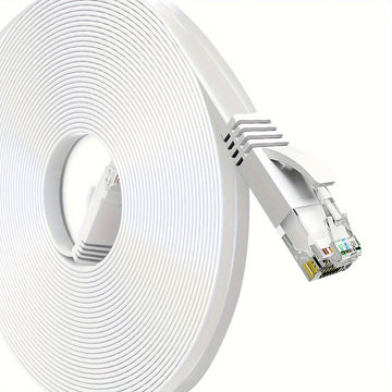 Cable de Ethernet Cat6 de 1.6 pies/3.3 pies/5 pies/6.6 pies/10 pies/16 pies/33 pies/50 pies/65 pies/82 pies/100 pies, cables de internet largos de alta velocidad de diseño plano 1Gbps para 250Mhz/s UTP para consola, PS3, PS4, PS5, Switch, enrutador, móde