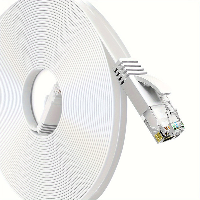 Cable de Ethernet Cat6 de 1.6 pies/3.3 pies/5 pies/6.6 pies/10 pies/16 pies/33 pies/50 pies/65 pies/82 pies/100 pies, cables de internet largos de alta velocidad de diseño plano 1Gbps para 250Mhz/s UTP para consola, PS3, PS4, PS5, Switch, enrutador, móde