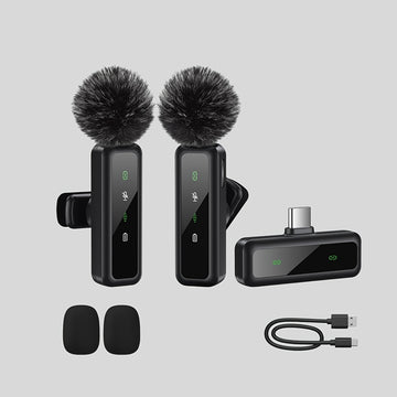 Micrófono inalámbrico con cable K3 (J81) USB, recargable con batería de polímero, con enchufe de 2,5 mm y indicador LED para conferencias de video, podcasting y grabación de voz. Disponible en negro, ideal para cantantes, podcasters y grabación de voz. D