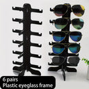 1pieza Negro 6 Pares de Soporte de Gafas de Plástico para Hombre y Mujer, Almacenamiento de Gafas de Sol, Soporte de Visera, Almacenamiento de Gafas en el Mostrador de la Tienda, Torres de Joyería