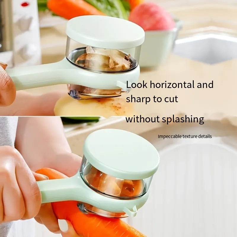 Pelador de frutas y verduras multifuncional 2 en 1
