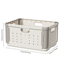 Cesta de Almacenamiento Grande y Plegable para Ropa y Juguetes - Plástico Blanco, Organizador Espacioso para Snacks y Juguetería de Niños