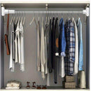 Barra extensible para cortina de baño, 50-80 cm, acero inoxidable, ajustable sin taladro, instalación por tensión, diseño duradero y ahorrador de espacio para baño y ducha