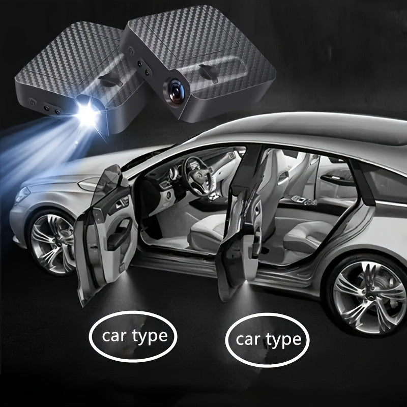 Luces de Bienvenida LED para Puertas de Coche Adecuadas para Varios Autos, Fácil Instalación, Para Automóviles, SUV y Camiones, Equipo de Iluminación Universal para Vehículos, Sin Necesidad de Batería
