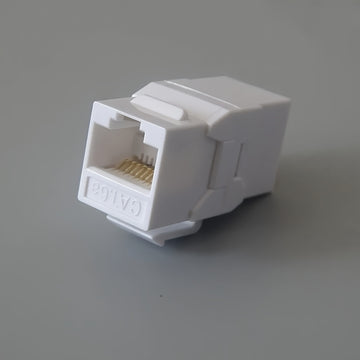 10 Piezas de Paneles Ethernet RJ45 CAT6A - Conectores Keystone Blindados UTP con Contactos Dorados, Cableado Recto y Cruzado, Fácil Instalación para Redes Domésticas/Oficina/Gaming