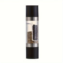 1pc Molinillo de especias manual de acero inoxidable, molinillo de pimienta y sal marina de doble cabezal, portátil, sin carga, para el hogar, restaurante, barbacoa al aire libre, cocina de caravana