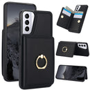 Para Galaxy S25/S24/S23/S22/S21 Ultra/S24 FE/S23 FE/S21 FE/Note 20 Ultra Funda con Tarjetero, Anillo de Rotación 360° y Cierre Magnético con Soporte Resistente
