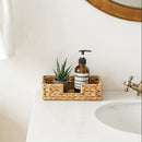Cesta de Papel Toalla de Paja, Cesta de Papel Toalla de Paja Tejida con Hierba de Jacinto de Agua, Organizador de Servilletas para Mesa, decoración del hogar, accesorios de baño