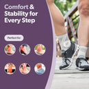 Calcetines de compresión premium para tobillo, mangas de pie de compresión con soporte de arco y tobillo, diseño abierto para neuropatía, soporte elástico para pie para uso diario y actividades al aire libre.