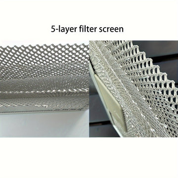 Juego de 2/3 piezas filtro para campana extractora 26.16cm x 32.0cm, malla de aluminio de 5 capas, filtro de grasa, fácil de limpiar, duradero, fácil de reemplazar, accesorios de cocina