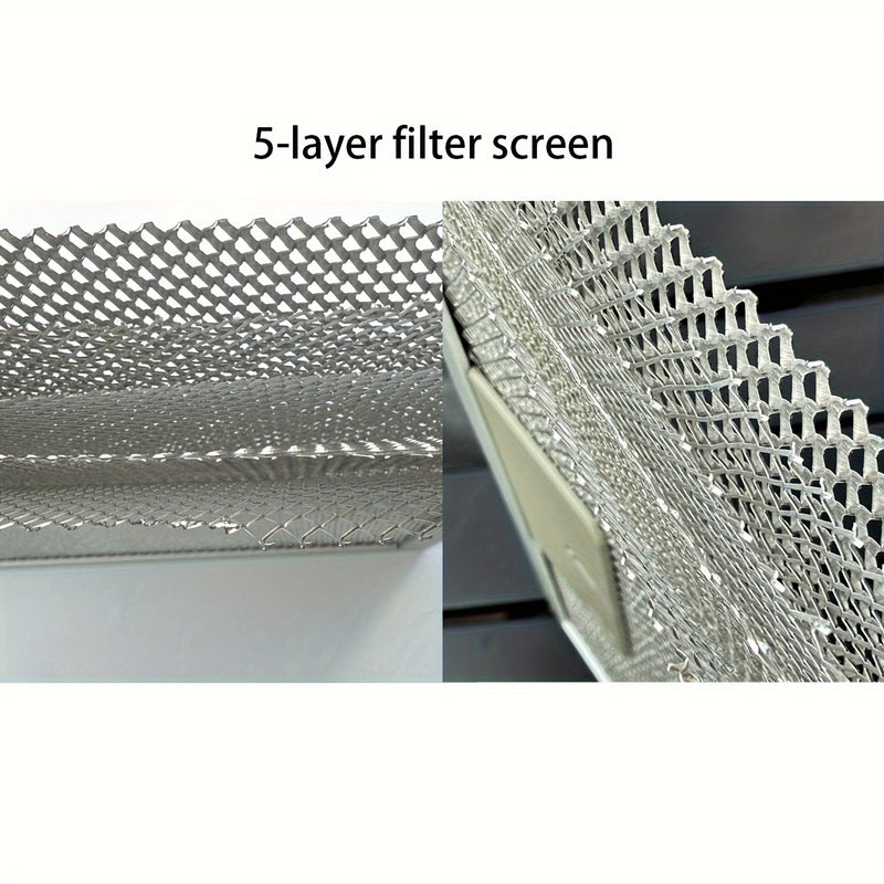 Juego de 2/3 piezas filtro para campana extractora 26.16cm x 32.0cm, malla de aluminio de 5 capas, filtro de grasa, fácil de limpiar, duradero, fácil de reemplazar, accesorios de cocina