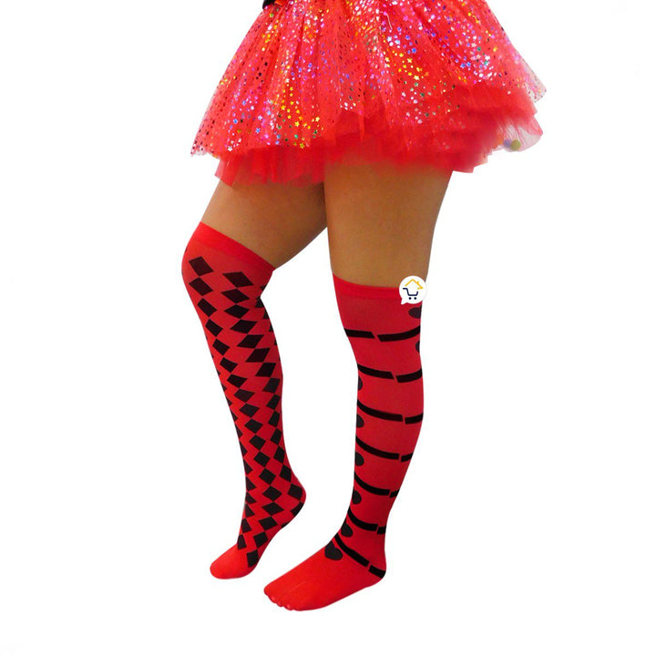 Medias Largas Arlequín Bucaneras Accesorio Halloween Adulto Disfraz BJ152