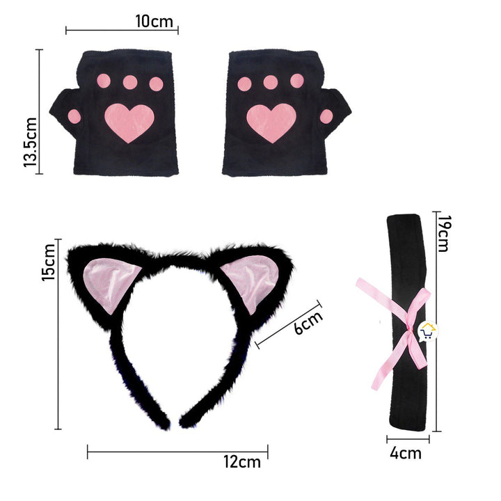 Kit Accesorios Gata Disfraz Halloween Fiesta Disfraces FS9019