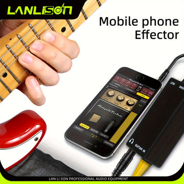 Adaptador de Audio Lanlison - Conecta Guitarra, Bajo, Altavoz, Batería Eléctrica y Piano a Smartphone para Grabación y Efectos, Convertidor, Línea