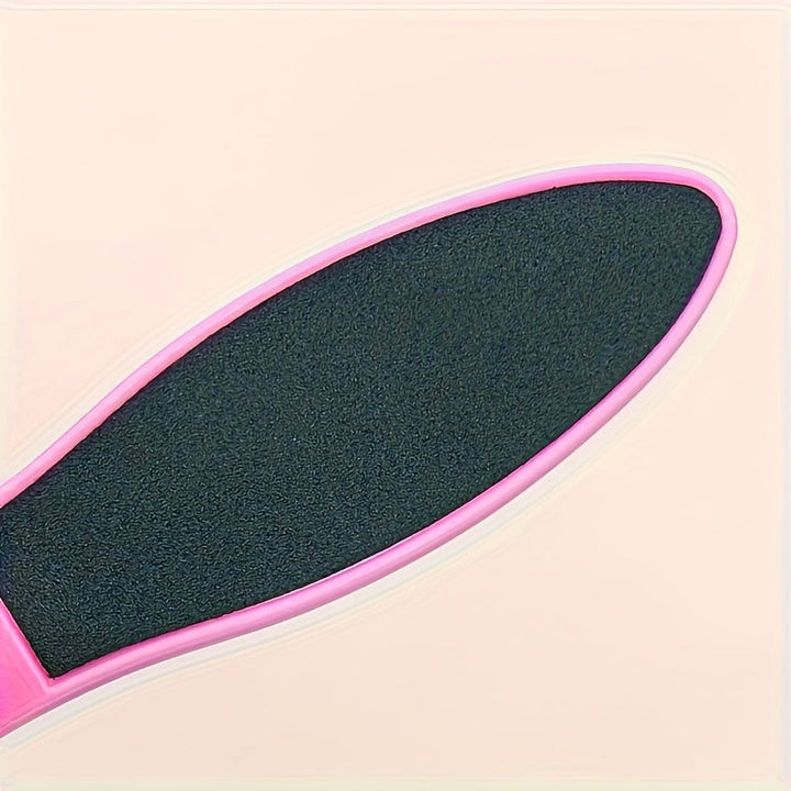 Lijadora de pies de plástico de doble cara con mango ergonómico - Remover manual para pieles muertas beige y verrugas, no necesita batería, herramienta portátil para eliminar pieles muertas beige para pies y manos, remover de pies, herramienta para elimi