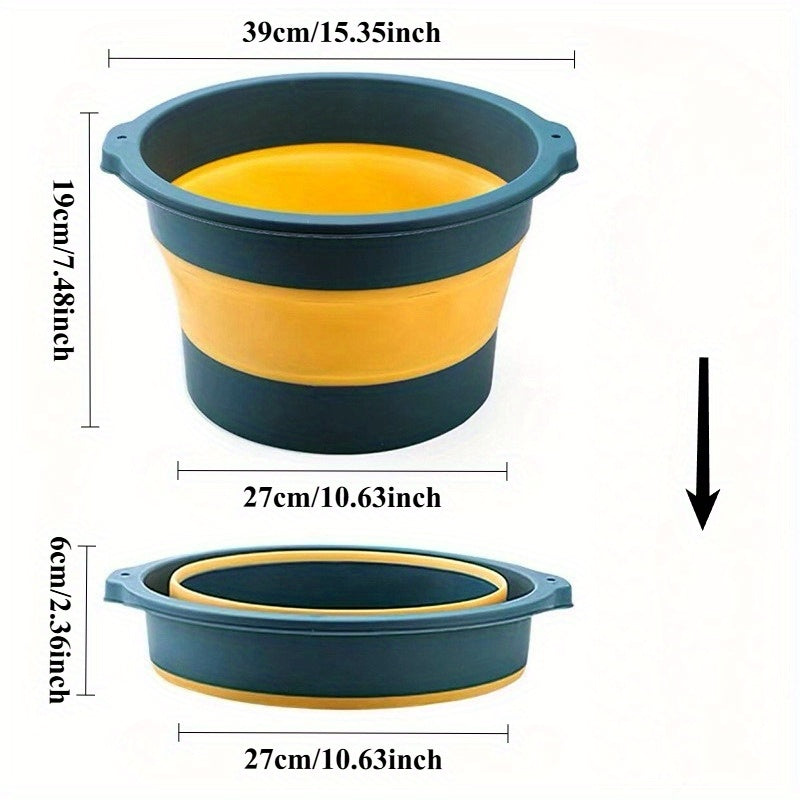 Bañera Portátil Plegable para Masajes de Pie con Relieve, Cuenca Profunda para Uso en Hogar y Residencia Estudiantil