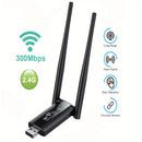 Repetidor WiFi USB de alta potencia - Extensor inalámbrico de largo alcance con velocidad de 300 Mbps, amplificador de señal súper potente, fácil instalación para enrutamiento en el hogar, amplificador de señal inalámbrica | Configuración de antena dual