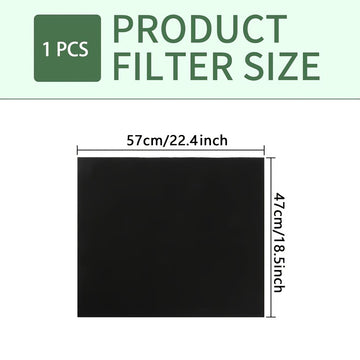 1pc Filtro de Campana Extractora Activado con Carbono - Eliminador de Olores, Captador de Grasa y Partículas, Duradero y Diseño Ajustable