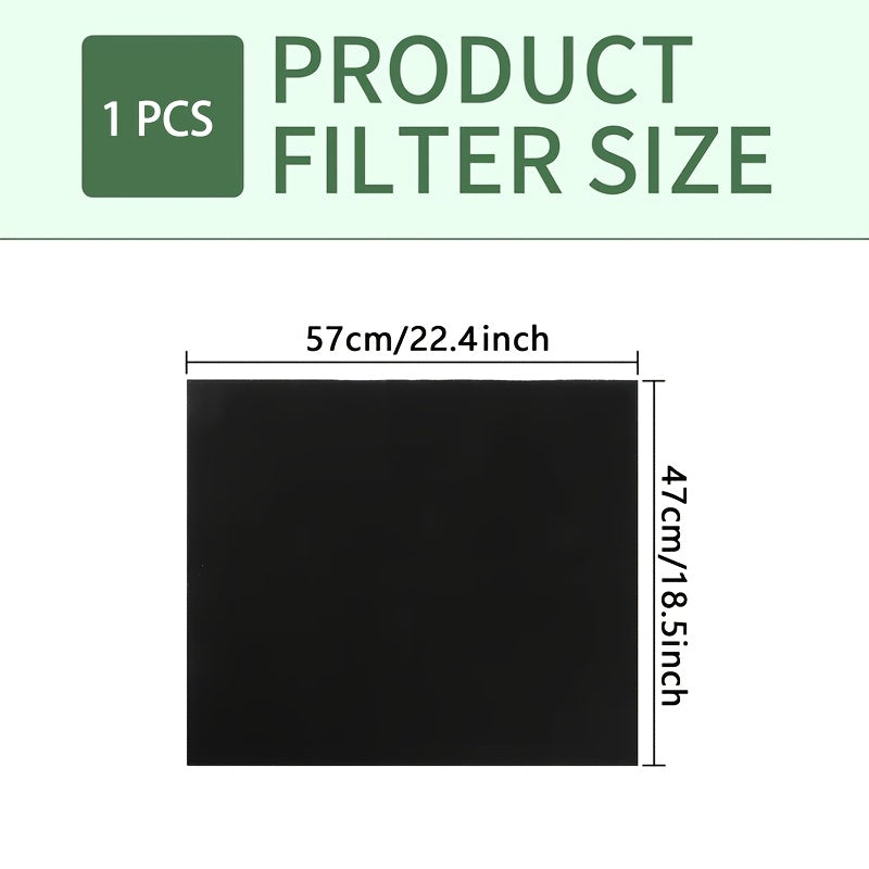 1pc Filtro de Campana Extractora Activado con Carbono - Eliminador de Olores, Captador de Grasa y Partículas, Duradero y Diseño Ajustable