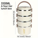 Lonchera de Acero Inoxidable de Gran Capacidad - Caja Térmica Portátil para la Escuela, Camping y Trabajo - Accesorios Ideales para Organización y Almacenamiento en Cocina