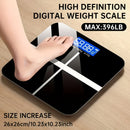 Báscula de Peso Corporal Digital de 1 Pieza con Pantalla LCD, Funciona con Baterías AAA, Superficie Grande y Engrosada para Pesaje Preciso, Diseño en Plástico Negro - Baterías No Incluidas