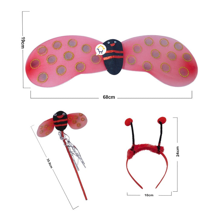 Disfraz Mariquita Alas Diadema  Niñas Halloween OD577MA