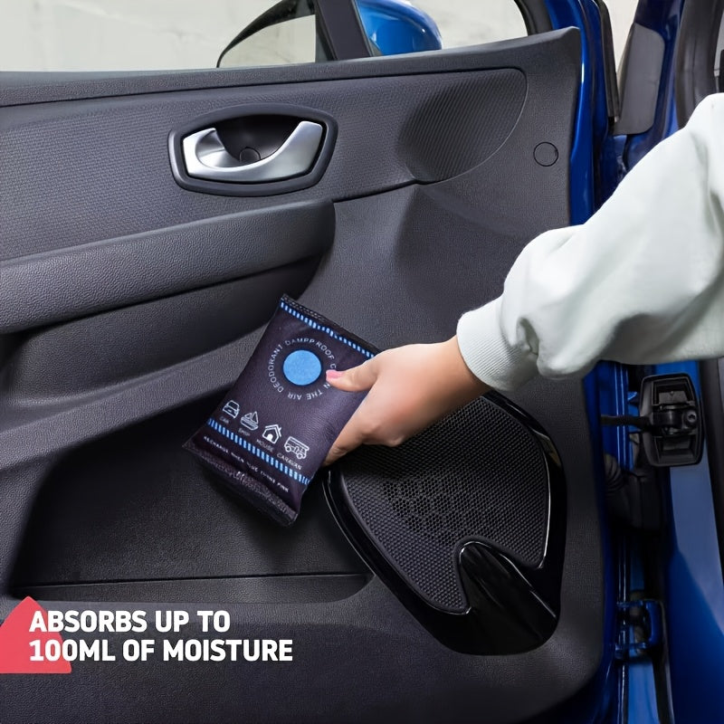 Paquete de 2 Bolsas Deshidratantes para Automóviles Reutilizables, Ideales para la Deshumidificación, Control de Humedad Absorbente, para Parabrisas e Interiores, Bolsas Desecante a Prueba de Fugas