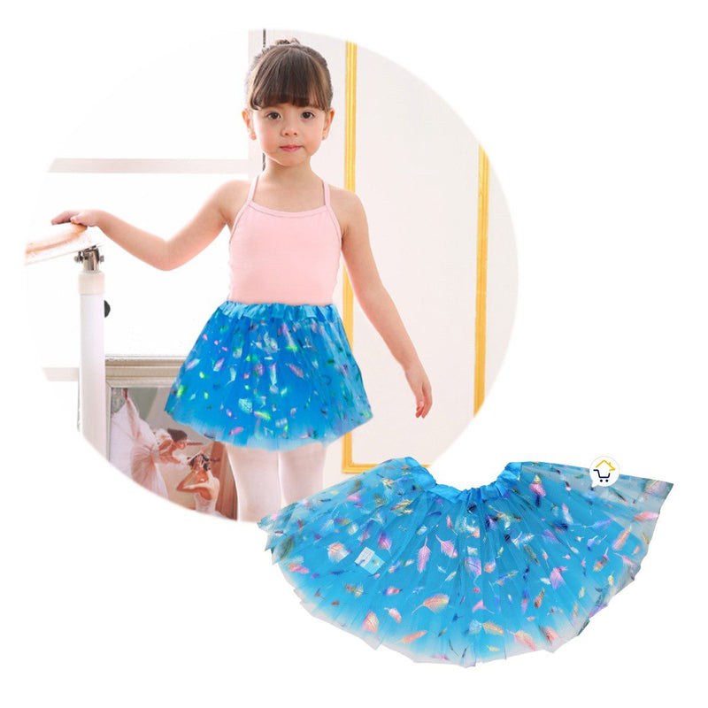 Tutú Plumas Niñas Colores Falda Ballet Disfraz OF357