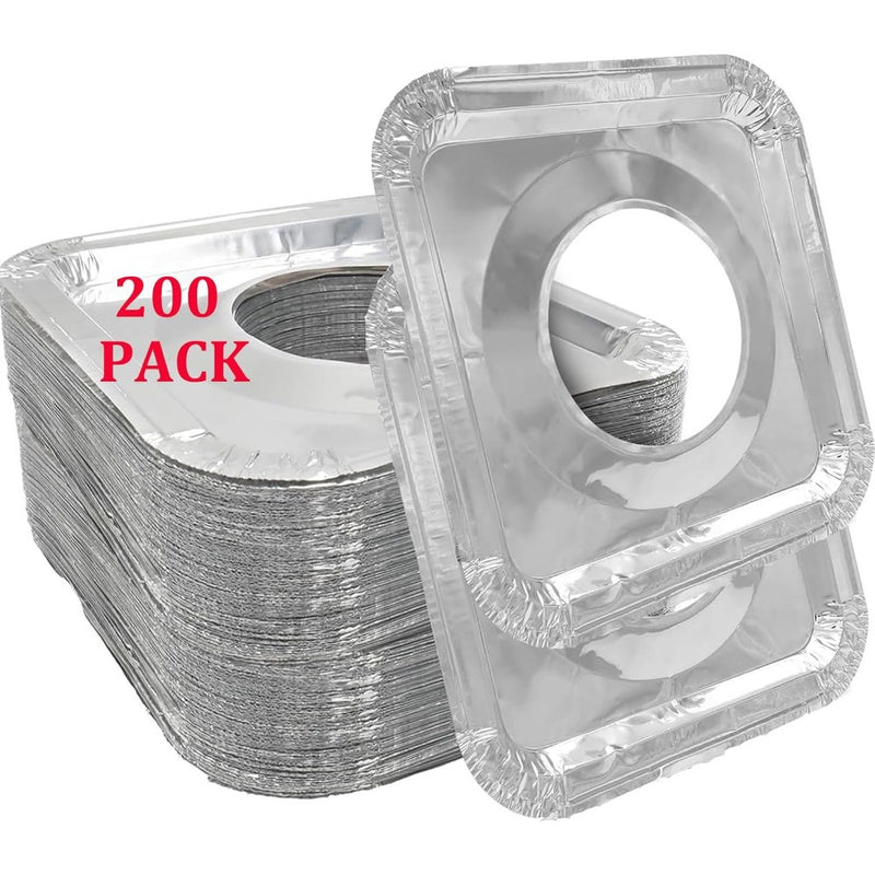 20pcs Cubiertas Desechables de Aluminio para Estufas de Fácil Limpieza - Ajustables a Estufas de Gas y Eléctricas, Mantienen la Cocina Impecable